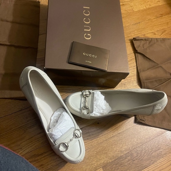 Gucci Horsebit leather wedges - Picture 2 of 6